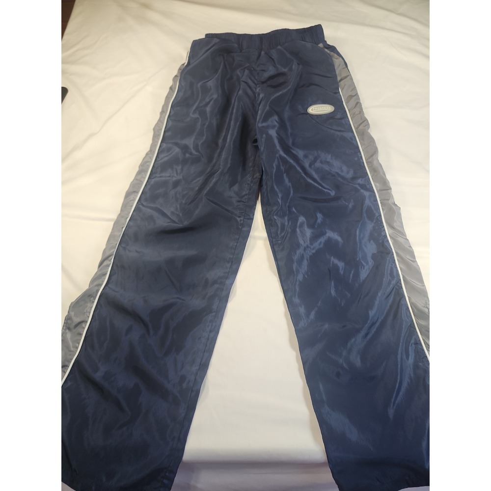 Shein Nylon Track Pants Unisex Windbreaks Blue Size Small Easy Removal For Shoes